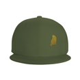 thumbnail image 3 of ZICANCN Golden Cat Pattern Baseball Caps, Trucker Hats for Men And Women, Adjustable Breathable Flat Caps, Moss Green, 3 of 6