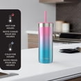 thumbnail image 4 of Contigo Streeterville Tumbler, Includes Plastic Straw and Splash-Proof Lid, Vacuum-Insulated, Stainless Steel, 24 oz (709 mL), Assorted Colours, 4 of 7