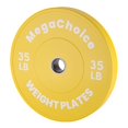 thumbnail image 2 of Royalbelle Single 35LB Yellow Bumper Weight Plate for Barbell, 2-Inch Center Hole, 2 of 8