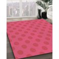 thumbnail image 3 of Ahgly Company Tapis d'Intérieur Rectangulaire Transitionnel Lavable à la Machine, Rouge Framboise, 3 Pieds x 5 Pieds, 3 of 7