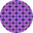 thumbnail image 1 of Ahgly Company Tapis de Zone Rond Transitionnel Violet pour Intérieur Lavable à la Machine, 3 Pieds Rond, 1 of 7
