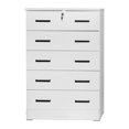 thumbnail image 4 of Better Home WC5-WHT Cindy 5 Drawer Chest Wooden Dresser with Lock, White, 4 of 14