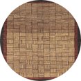 thumbnail image 1 of Ahgly Company Indoor Round Abstract Red Brown Abstract Area Rugs, 3' Round, 1 of 6