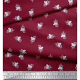 thumbnail image 3 of Soimoi Red Poly Georgette Fabric Artistic Floral Print Sewing Fabric Yard 52 Inch Wide, 3 of 5