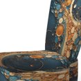 thumbnail image 4 of Designart « Gold Teal Abstract VORTEXs II » Fauteuil d'Appoint Rembourré à Motif Abstrait Doré - Fauteuil Moderne pour Chambre, 4 of 7