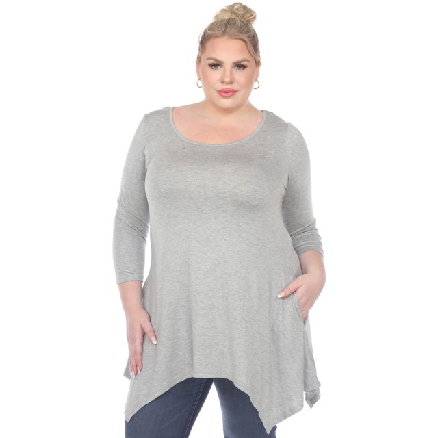White Mark Tunique Makayla pour Femmes à Manches 3/4