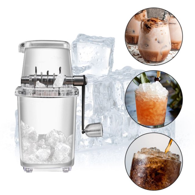 facefd Manual Ice Block Breaking Crusher Snow Cone Machine Dining Kitchen Blender Party Camping Picnic Cold Beverage Shaver Clear