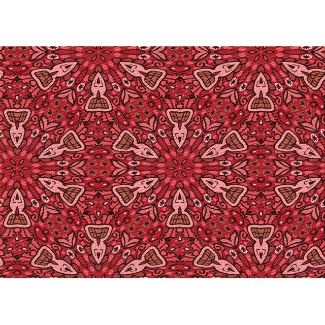 Ahgly Company Tapis Rectangulaire Lavable en Machine Intérieur Transitionnel Rouge Tomate, 7 Pieds x 10 Pieds