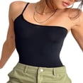 thumbnail image 1 of Women Camisole  One-sling Solid Color Slim Fit Summer Ladies Tops for Party Club, 1 of 5