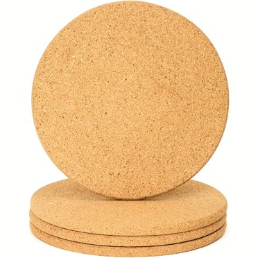 CNKOO 4 Pcs  Cork Trivet  High Density Thick Cork Coaster Set  For Hot Dishes And Hot Pots  Heat Resistant Multifunctional Cork Board  Hot Pads For Table And Countertop ZZZ