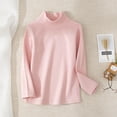 thumbnail image 2 of MeetoTime Little & Big Kids Soft Long Sleeve Mock Turtleneck Shirts Soft Solid Color Base Layer Undershirts Tops, 2 of 3