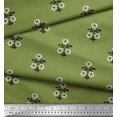 thumbnail image 2 of Soimoi Polyester Crepe Fabric Leaves & Floral Block Printed Craft Fabric by The Yard 42 Inch Wide, 2 of 3