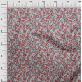 thumbnail image 3 of oneOone Velvet Red Fabric Floral Sewing Material Print Fabric By The Yard 58 Inch Wide, 3 of 5