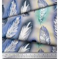 thumbnail image 3 of Soimoi Velvet Fabric Leaves & Feather Decor Fabric Printed Yard 58 Inch Wide, 3 of 3