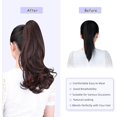 thumbnail image 3 of ORUYROP Extension de Queue de Cheval, extensions de Cheveux à Pince Griffe de 16 Pouces Queue de Cheval Cheveux Courts Bouclés Extension de Cheveux Pièce de Cheveux Synthétique d'Apparence Naturelle pour Femmes Brun Foncé, 3 of 7