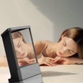 thumbnail image 1 of Makeup Mirror Non Reversing Inverted Standing Vanity For Makeup Hair Styling Beauty Facial Correction, Make up mirror for Women, 1 of 9