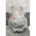 thumbnail image 4 of FOCUSNORM Barboteuse pour Bébés Filles, Bleu Clair Sans Manches Col Carré une-Pièce, 4 of 6