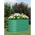 thumbnail image 3 of BeesClover Oval Raised Garden Bed - Galvanized Steel Planter with Open-Bottom for Vegetables and Trees, 3 of 8