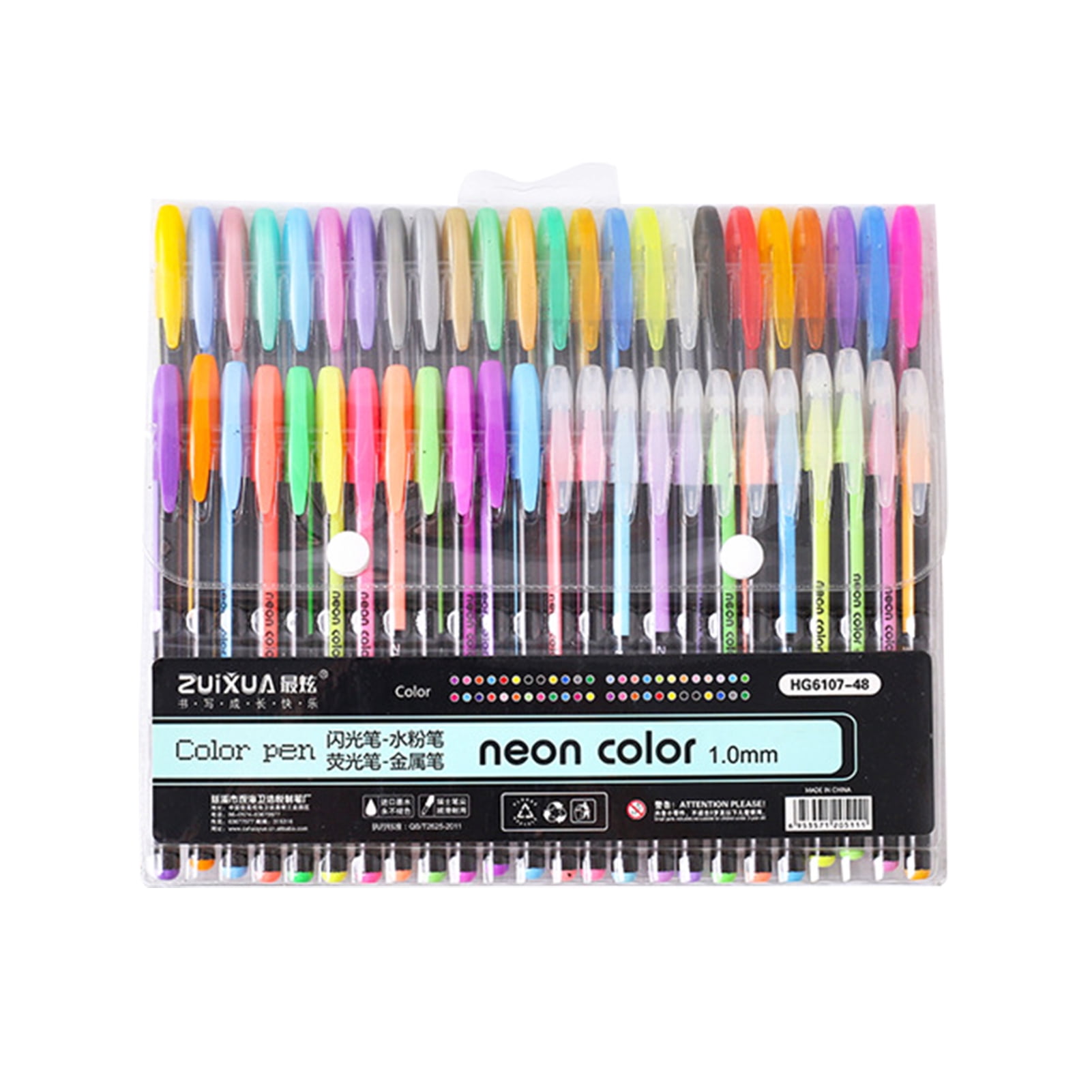 Colored Gel Pens Set Neon Color Pen Marker 1.0mm for Children Students Adults Writing Drawing Coloring Books Journaling Office School Stationery Supplies