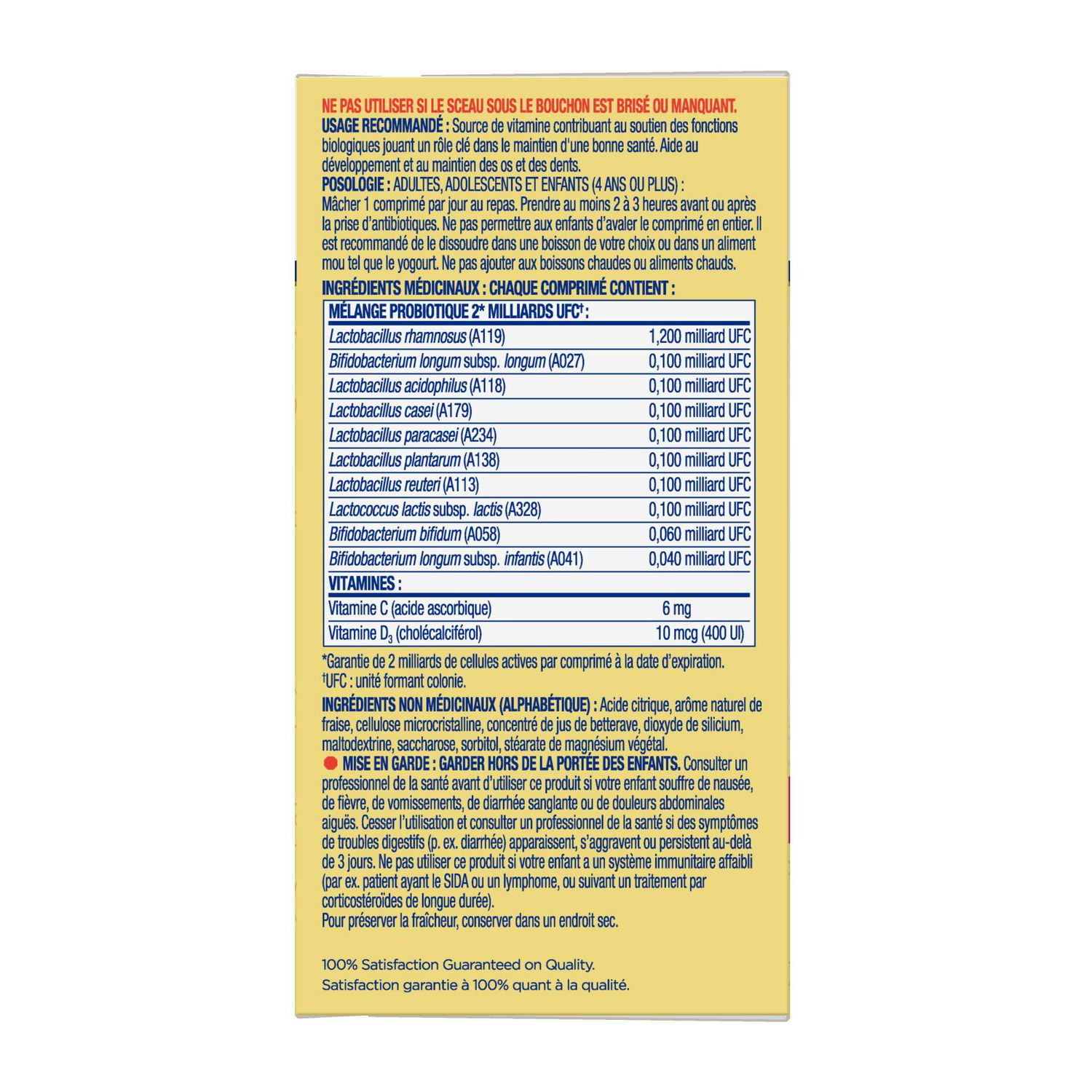 Probiotiques pour Enfants avec vitamines C et D