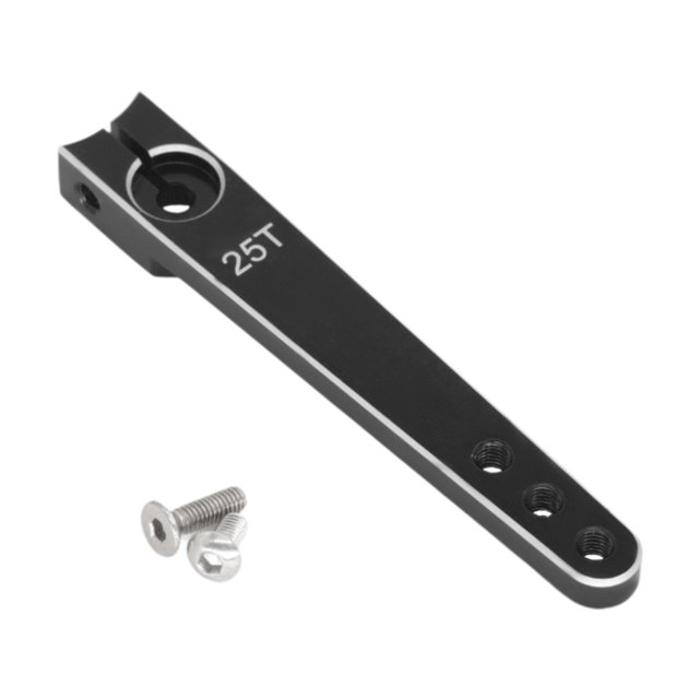 HILABEE 25T Servo Arm Extended Metal Servo Arm Spare Parts Upgrade Sturdy Remote Control Black 2 inch