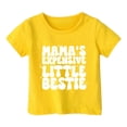 thumbnail image 4 of Girls Softball under Shirts Ruffle Girl Clothes Children's Casual Letter Pattern Print Multicolor Round Neck Short Sleeves, 4 of 4