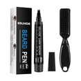 thumbnail image 1 of Trousse de Stylos de Remplissage pour Barbe, Formes, Remplissage et Bordure, Tout d'Un Coup, Dure Toute la Journée, Stylo à 4 Pointes avec Brosse, Imperméable et Résistant à la Sueur, Noir, 5 ml, 1 of 7