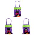thumbnail image 1 of Sacs à Friandises d'Halloween Non Tissés avec Poignées - Sacs de Cadeaux de Fête « Trick or Treat » Mignons avec Motifs de Chat et d'Araignée Effrayants, Bacs de Collecte de Bonbons Réutilisables pour Enfants Halloween (10,4 X 8,6 Pouces), 1 of 4