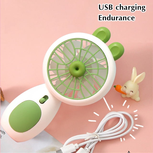 Dvkptbk Portable Fan Summer Refreshing Handheld Fan with Led Portable USB Charging Light Mini Fan