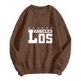 thumbnail image 1 of MesaSe Sweatshirt Femme Sweat-Shirt Col Rond Pull Lettre Print Hoodie, 1 of 2