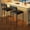 Grey, variant on Ourlova 2 Seater Dining Table and Chairs Set Kitchen Breakfast Bar Table Set with 2 Upholstered Chairs and 3-Tier Storage Shelves for Dining Room Bistro Retro Brown