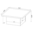 thumbnail image 2 of Coaster Home Furnishings Zetta Table Basse Carrée de 35 Pouces Mobilier de Salon, 2 of 6