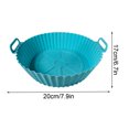 thumbnail image 2 of Light Blue Reusable Fryer Liner In Light Blue Silicone For Air Fryer #43u31, 2 of 4