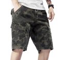 thumbnail image 1 of Faithtur Men? s Solid Color/Camouflage Print High Waist Shorts with Pockets, 1 of 7