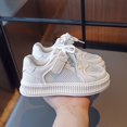thumbnail image 4 of B91xZ Chaussures pour Garçons Lacets Chaussures de Course Athlétiques, Blanc 13.5, 4 of 5