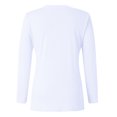thumbnail image 4 of Ketyyh-chn99 Hauts Femme Décontractés Légers Chandail Ample Été Manches Courtes Tunique Décontractée Hauts Confortables Amples Col Rond Hauts Blanc,TG, 4 of 4