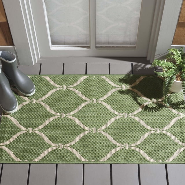 SAFAVIEH Courtyard Linnet Tapis Géométrique Intérieur/Extérieur