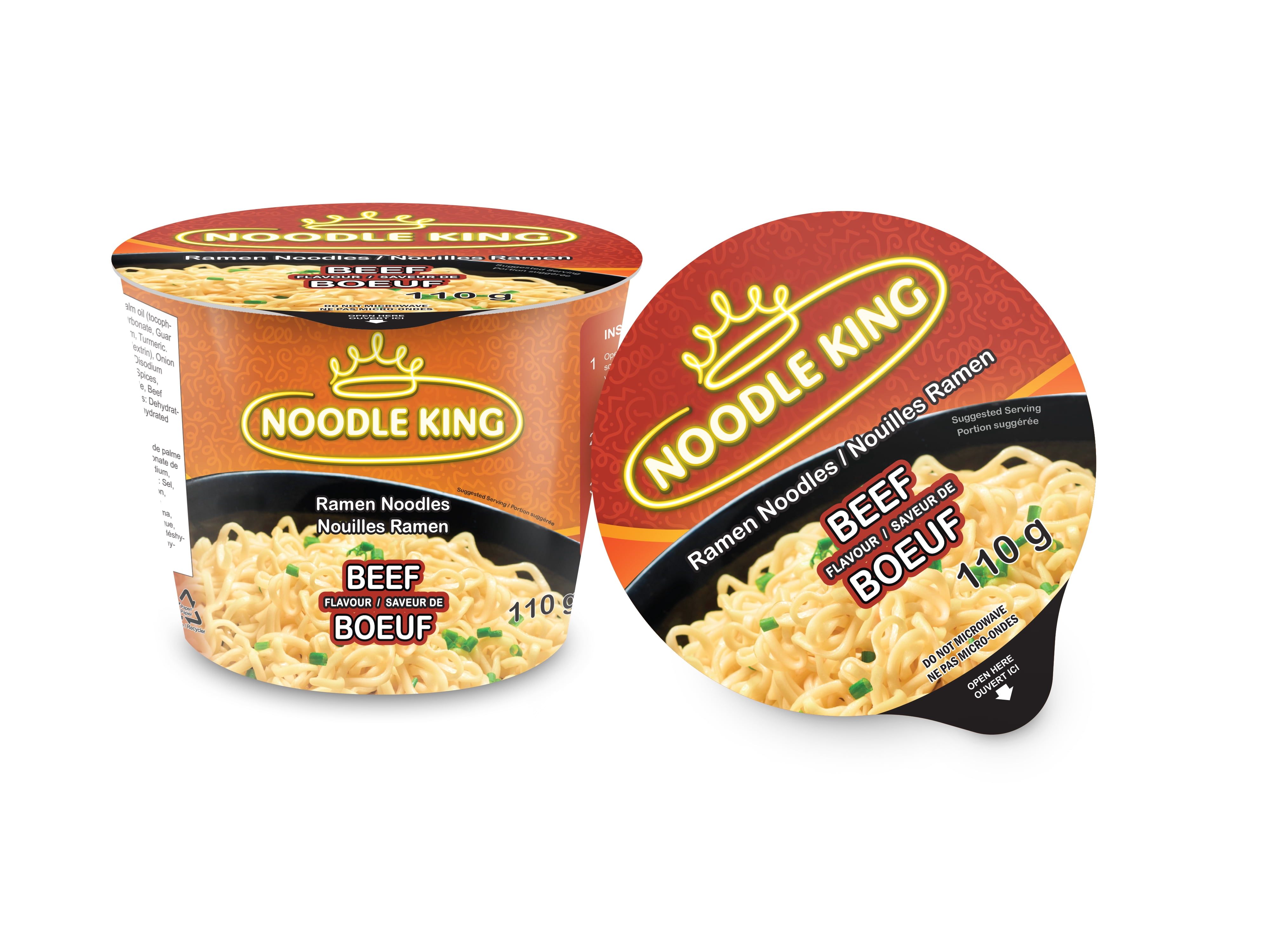 Nouilles Ramen au goût de bœuf dans un bol