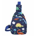 thumbnail image 1 of Children Cute Cartoon Print Nylon Chest Bags Mini Crossbody Bags (Purple), 1 of 9