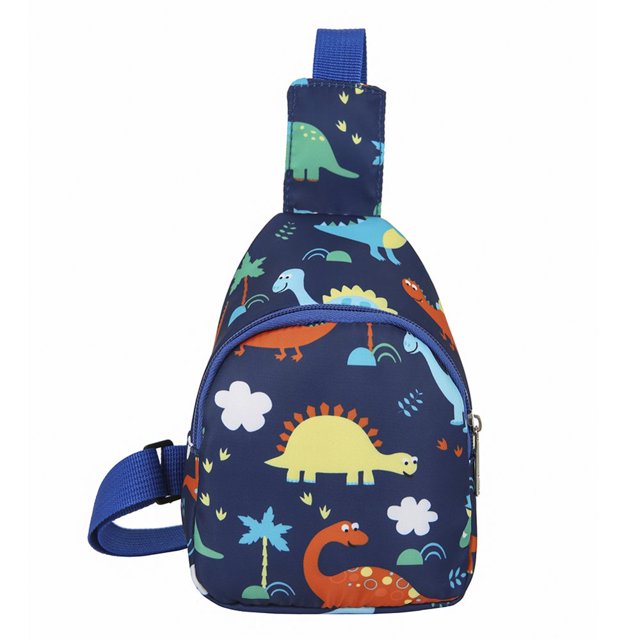 Children Cute Cartoon Print Nylon Chest Bags Mini Crossbody Bags (Purple)