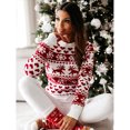 thumbnail image 2 of Chandail Ample Confortable à Manches Longues pour Femmes, Col Rond, Imprimé de Noël, 2 of 9