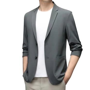 2025 Men's Blazers & Suit Jackets Spring Summer Men's Lightweight Mens Suits Summer Suit Jacket Casual Suit Jacket Stretch Slim Fit Button Mens Suits Regular