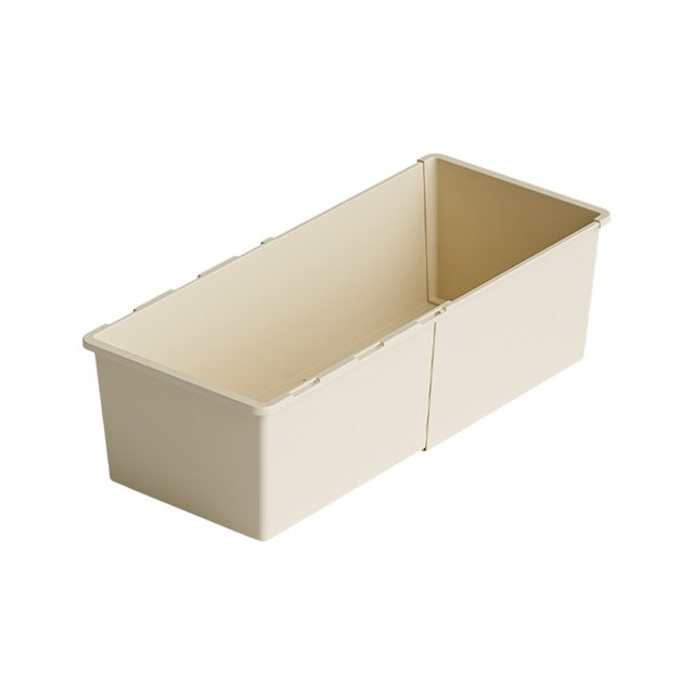 Telescopic Polypropylene Storage Box - Expandable Cabinet Organizer 18.5x8.27x5.91in for Kitchen Snacks/Cans, (Beige)
