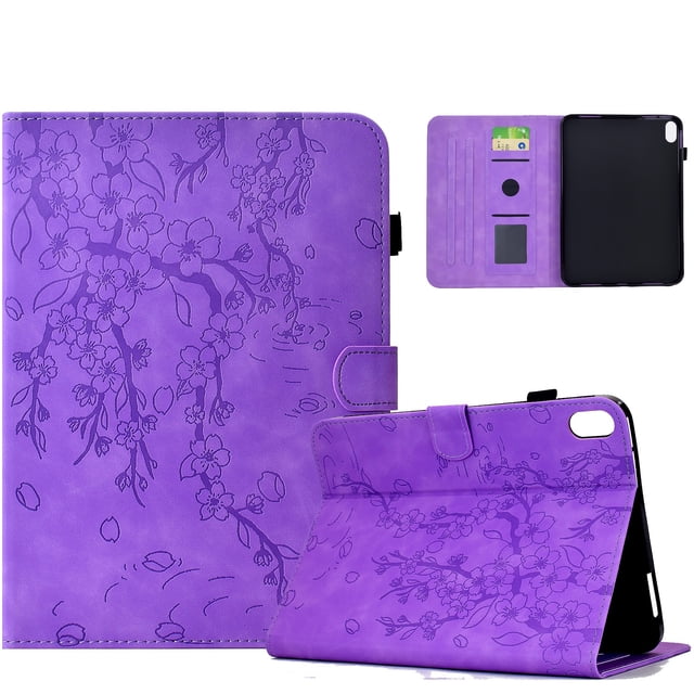 FOXDOCK Tablet Case for iPad 10th 10.9 2022 with Card Slots, Auto Sleep/Wake, Stand Function, Full Protection Floral Folio Cover