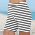 thumbnail image 2 of Plebaso Shorts pour Femmes 2025 Imprimé Rayé Shorts de Plage Taille Haute Mode Leggings Courts, 2 of 5