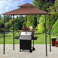 thumbnail image 2 of Gazebo Grill 8'x 5 Pieds Auvent Barbecue BBQ Gazebo Tente avec Évent Double Niveau Extérieur, 2 of 5
