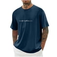 thumbnail image 1 of Chemises pour Hommes, Hommes Imprimé Col Rond Décontracté Mode Manches Courtes Blouses Col Rond Chemises, 1 of 3