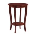 thumbnail image 1 of Convenience Concepts American Heritage Round End Table in Mahogany Wood Finish, 1 of 7