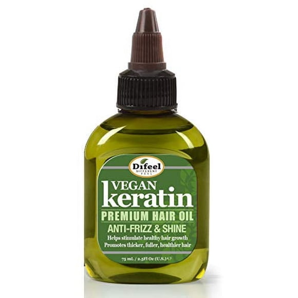 Difeel Vegan Keratin Premium Hair Oil Anti Frizz & Shine 2.5 oz.