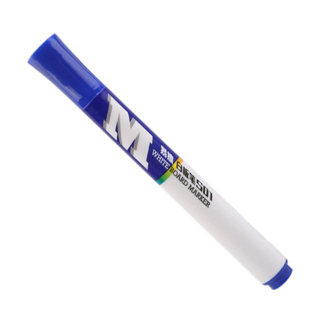 CHENMEI Marqueurs 1 Paquet Marqueurs pour Tableau Blanc Rechargeables Conception à Couvercle Rabattable Marqueur pour Tableau Blanc Pointe Moyenne Stylos de Marquage pour Salle de Classe Réunion Maison Bleu 1 ml